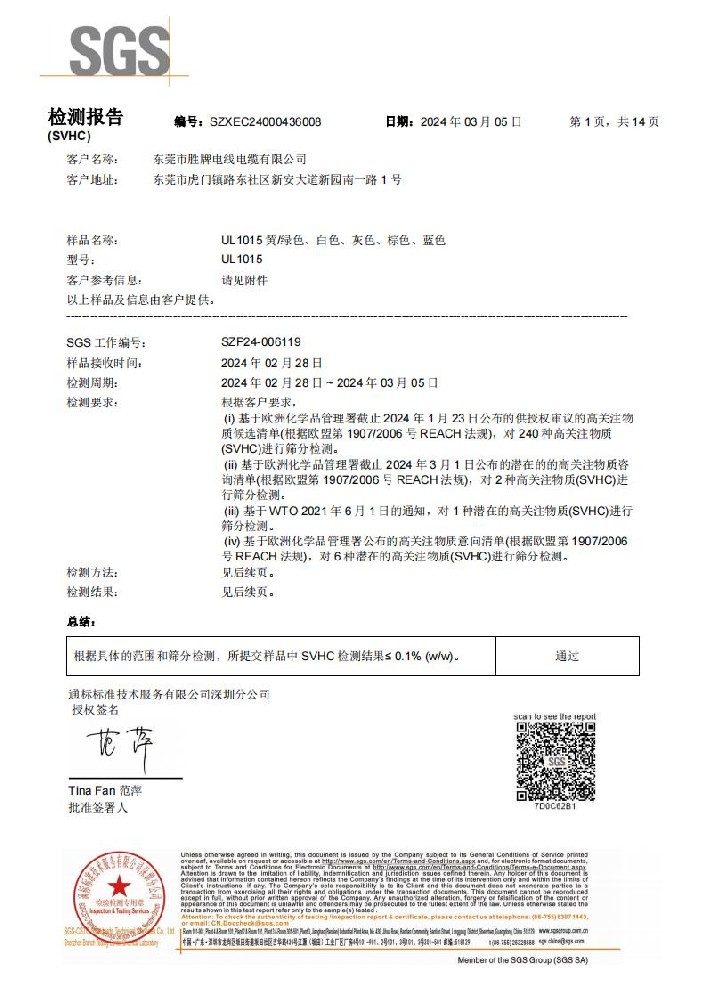 PVC REACH 環(huán)保報(bào)告